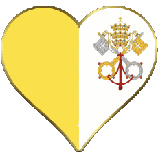 Drapeaux Europe Vatican Coeur 