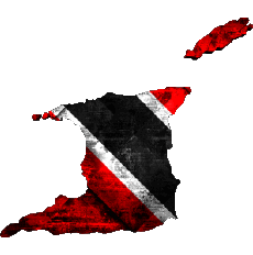 Drapeaux Amériques Trinité et Tobago Carte 