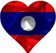 Banderas Asia Laos Corazón 