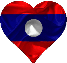 Flags Asia Laos Heart 