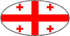 Bandiere Asia Georgia Ovale 01 