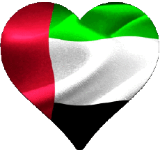 Bandiere Asia Emirati Arabi Uniti Cuore 