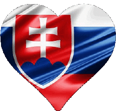 Flags Europe Slovakia Heart 