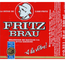 Bebidas Cervezas Francia continental Fritz Bräu 