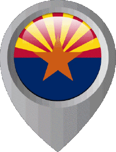 Banderas América U.S.A - Estados Arizona Marcador de ubicación 