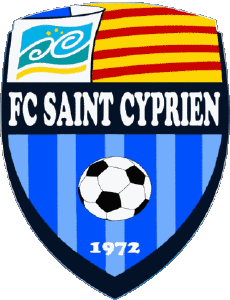 Sports FootBall Club France Logo Occitanie 66 - Pyrénées-Orientales FC St Cyprien 