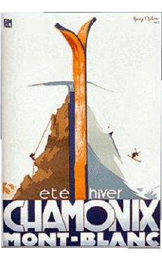 Humor -  Fun ART Retro Posters - Places France Chamonix 