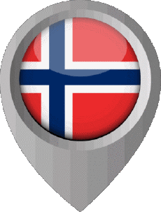 Drapeaux Europe Norvège Epingle de Localisation 