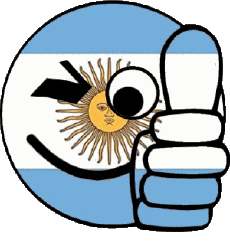 Fahnen Amerika Argentinien Smiley - OK 