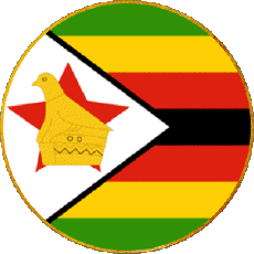 Flags Africa Zimbabwe Round 