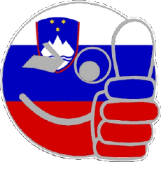 Fahnen Europa Slowenien Smiley - OK 