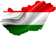 Flags Europe Hungary Map 