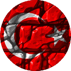 Fahnen Asien Türkei Runde 