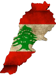 Drapeaux Asie Liban Carte 