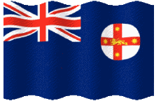 Fahnen Ozeanien Australien New South Wales Welligkeit 