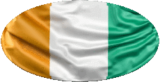 Drapeaux Afrique Côte d Ivoire Ovale 01 