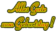 Mensajes Alemán Alles Gute zum Geburtstag Fluo - Neon 001 