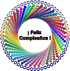 Mensajes Español Feliz Cumpleaños Abstracto - Geométrico Fondo transparente 002 