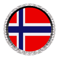 Drapeaux Europe Norvège Round - Rings 