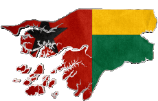 Bandiere Africa Guinea Bissau Carta Geografica 