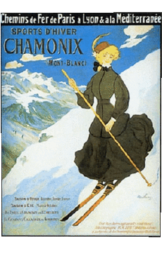 Humor -  Fun ART Retro Posters - Places France Chamonix 