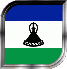 Bandiere Africa Lesotho Quadrato 