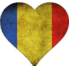 Banderas África Chad Corazón 