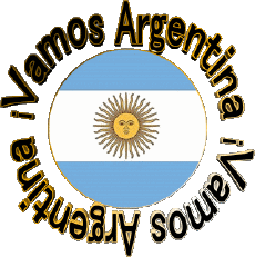 Messages Espagnol Vamos Argentina Bandera 