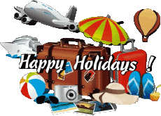 Messages English Happy Holidays Transparent Background 27 