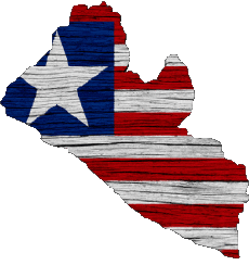 Drapeaux Afrique Libéria Carte 