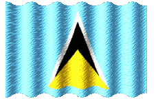 Flags America St. Lucia Waving 