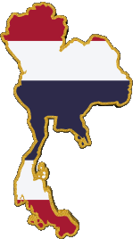 Bandiere Asia Thailandia Carta Geografica 