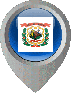 Fahnen Amerika U.S.A - States Virginia West Standort-Pin 