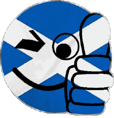 Fahnen Europa Schottland Smiley - OK 