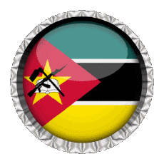 Bandiere Africa Mozambico Rotondo - Anelli 