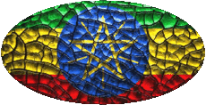 Bandiere Africa Etiopia Ovale 01 