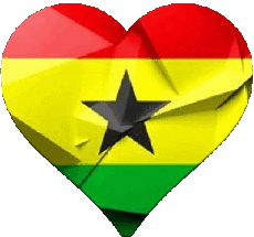 Flags Africa Ghana Heart 
