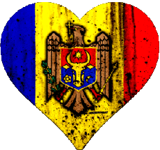 Flags Europe Moldova Heart 