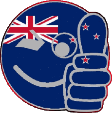 Bandiere Oceania Nuova Zelanda Faccina - OK 