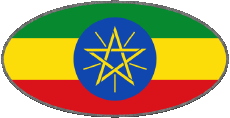 Bandiere Africa Etiopia Ovale 01 