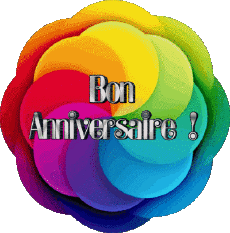 Nachrichten Französisch Bon Anniversaire Abstrait - Géométrique Transparenter Hintergrund 006 