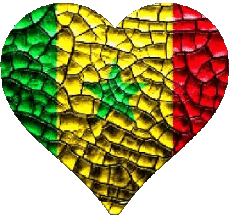 Bandiere Africa Senegal Cuore 