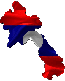 Banderas Asia Laos Mapa 