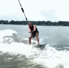 Umorismo -  Fun Sportivo Sci d'acqua Wakeboard Gamelle Fail 