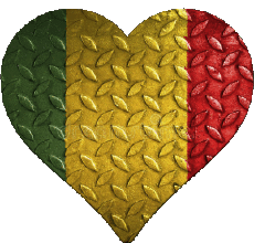 Banderas África Mali Corazón 