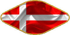 Drapeaux Europe Danemark Ovale 