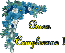 Nachrichten Italienisch Buon Compleanno Floreale Transparenter Hintergrund 002 