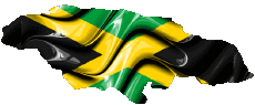 Drapeaux Amériques Jamaïque Carte 