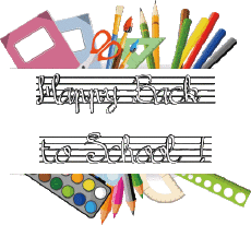 Messagi Inglese Happy Back to School Sfondo trasparente 003 