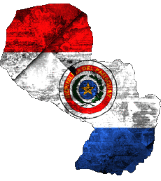 Drapeaux Amériques Paraguay Carte 